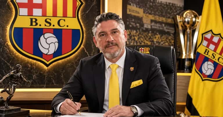 Miguel Montalvo quiere seguir hasta 2027, pero Barcelona SC podría adelantar elecciones
