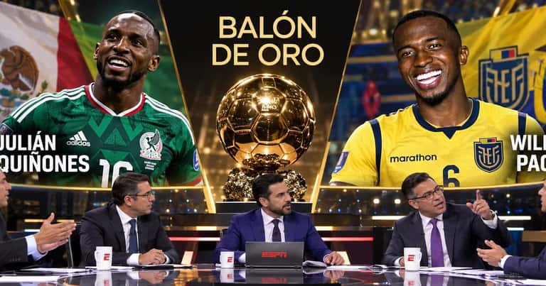 La prensa mexicana cuestiona que Willian Pacho superara a Julián Quiñones en el Balón de Oro