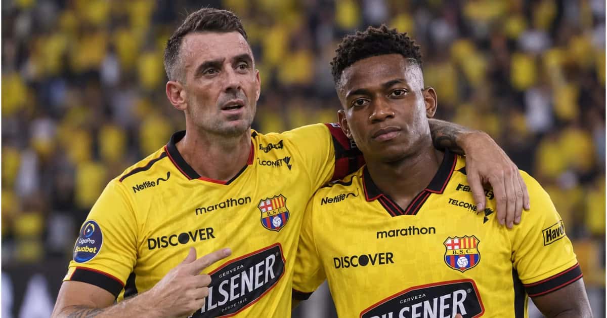 Damián Díaz y Tomás Rodríguez en Barcelona SC