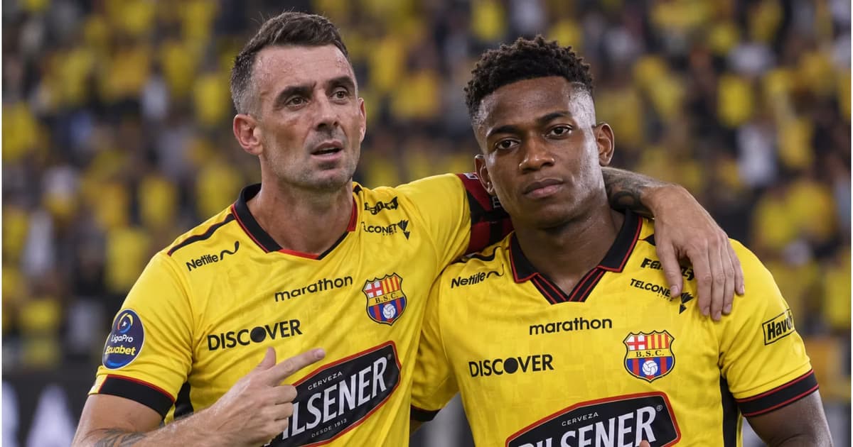 Damián Díaz y Tomás Rodríguez en Barcelona SC
