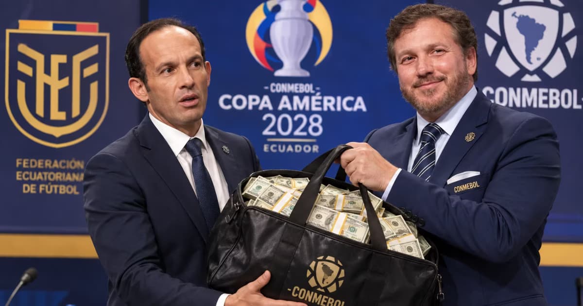 Francisco Egas recibiendo dinero de Alejandro Domínguez