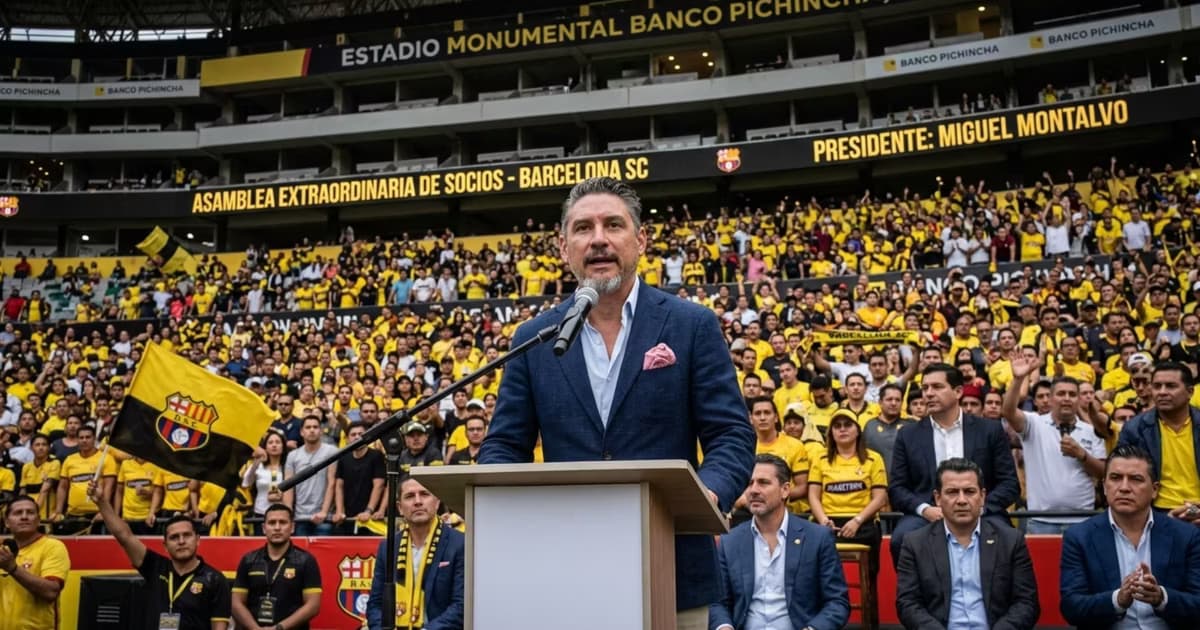 Miguel Montalvo en una asamblea de socios de BSC