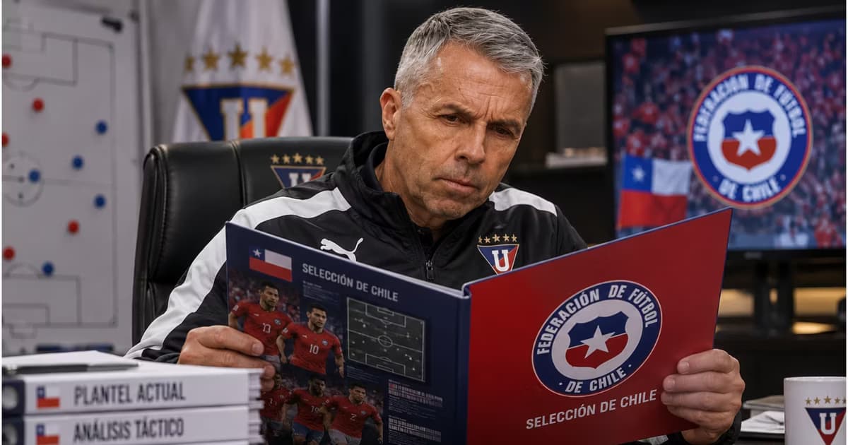 Gustavo Álvarez y la carpeta de la selección de Chile