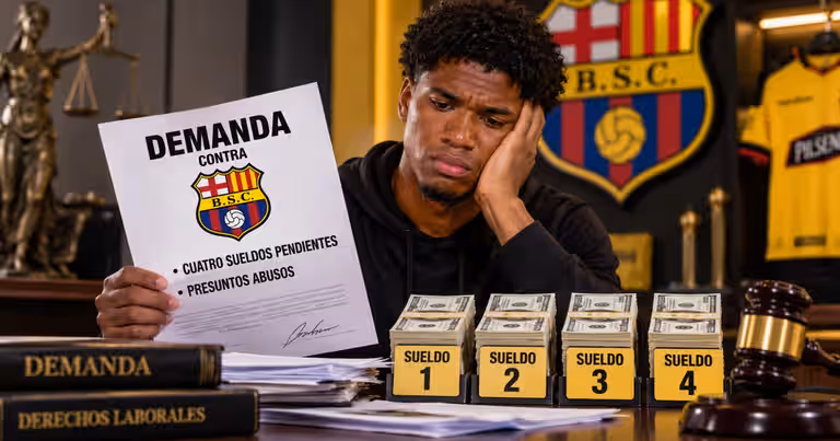 Kleber Pinargote demanda a Barcelona SC por cuatro sueldos pendientes y presuntos abusos