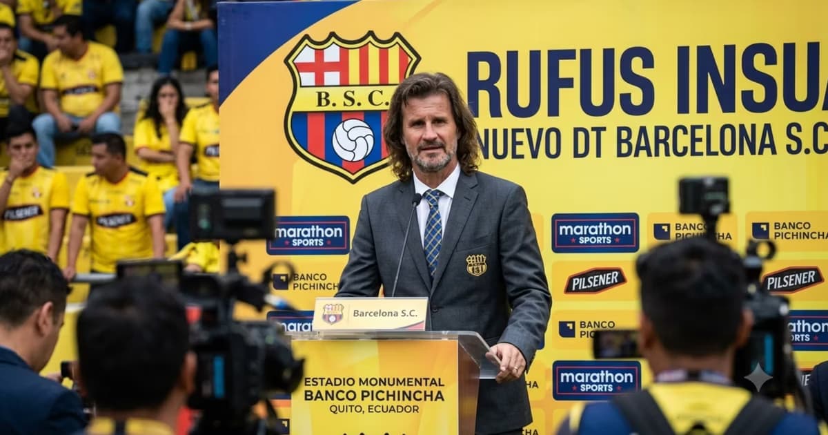 Rubén Darío Insúa como DT de Barcelona SC