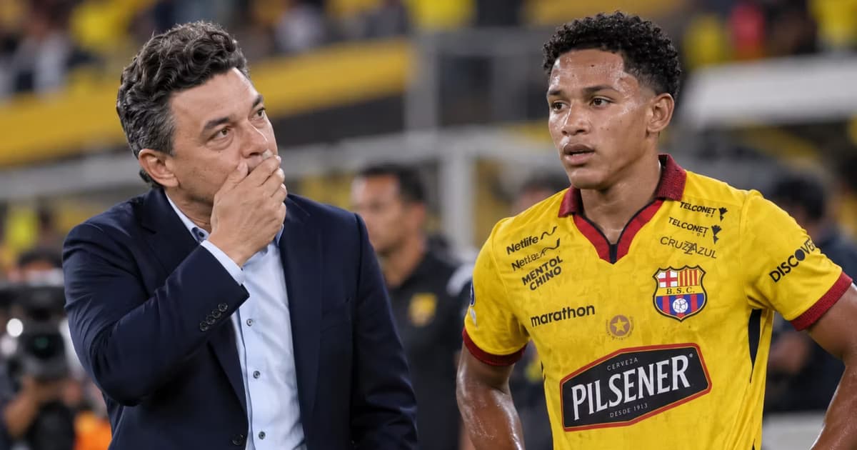 Marcelo Gallardo y Johan García