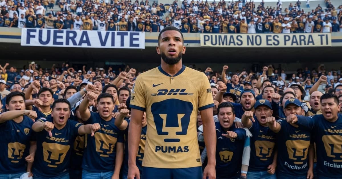 Pedro Vite y los hinchas de Pumas