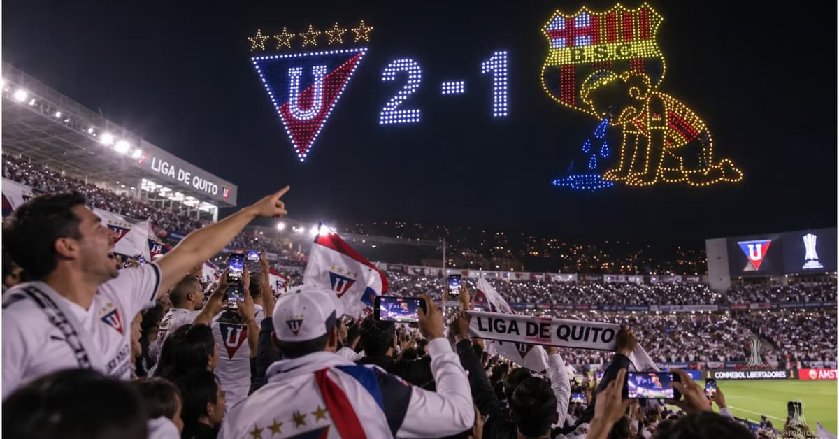 La provocativa burla con drones de Liga de Quito a Barcelona SC