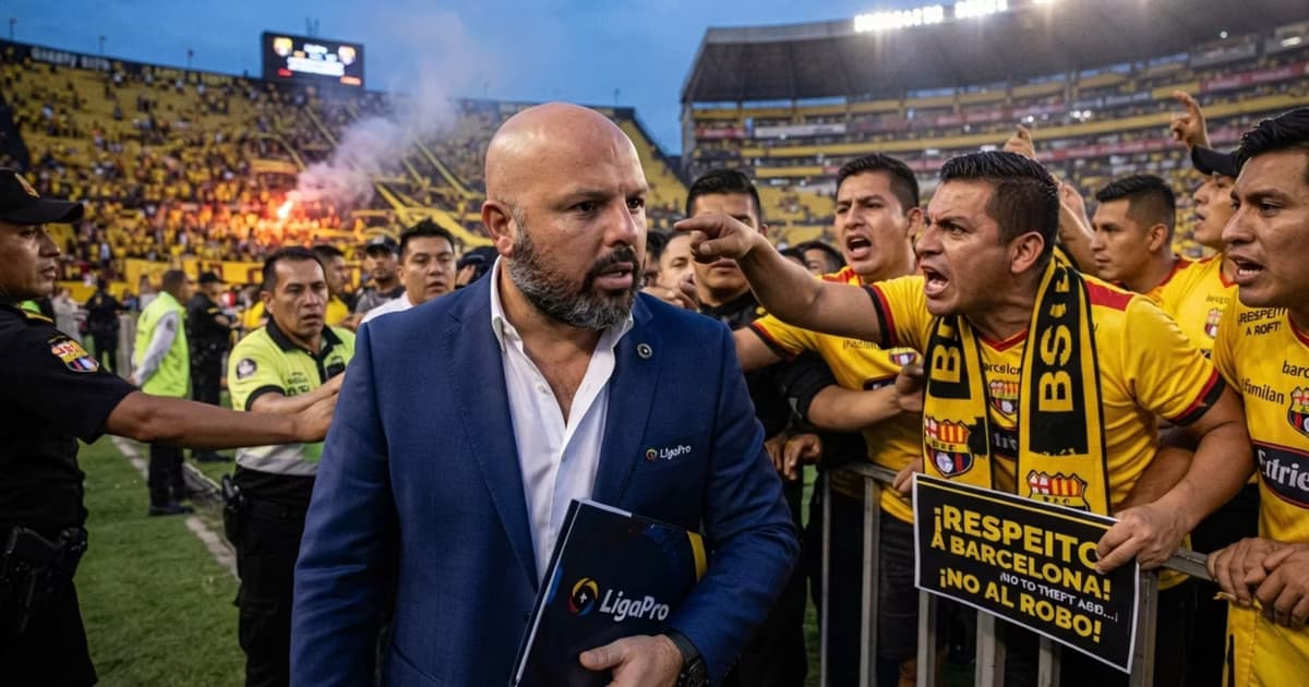Miguel Ángel Loor e hinchas de BSC