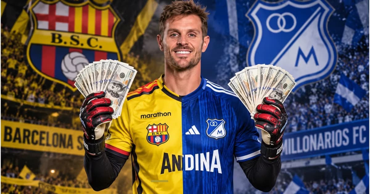 Javier Burrai como arquero de Barcelona SC y Millonarios FC