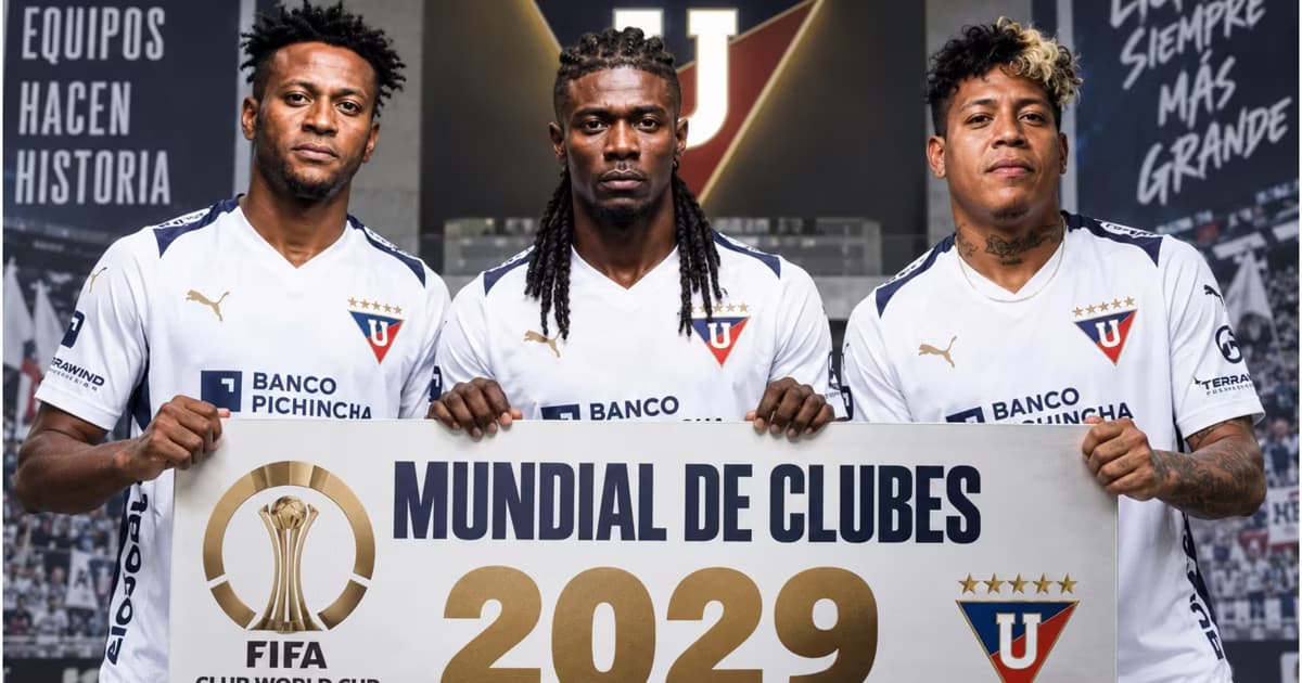Estrada, Adé y Mina en LDU
