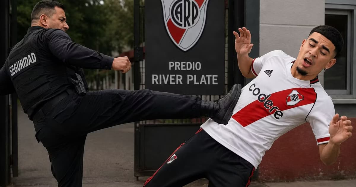 Kendry Páez en el predio de River Plate