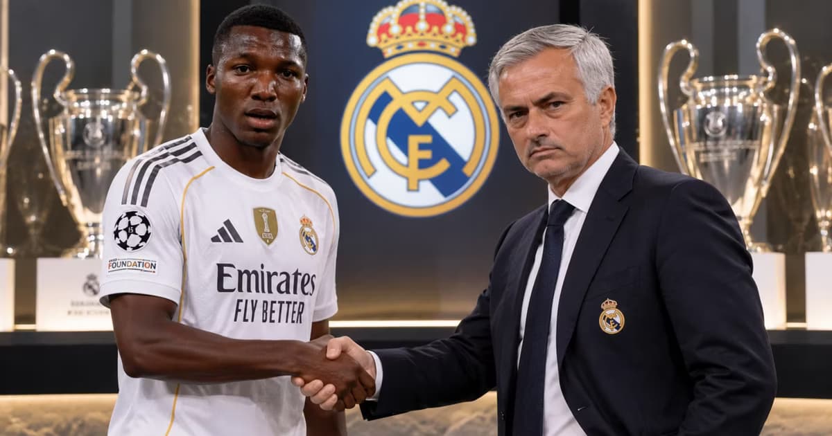 Moisés Caicedo y José Mourinho en el Real Madrid