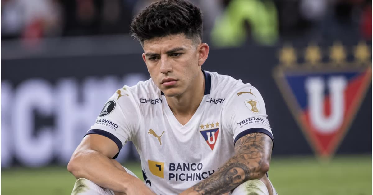 Gabriel Villamil triste en Liga de Quito