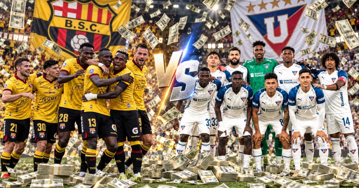 Los planteles de Barcelona SC y Liga de Quito
