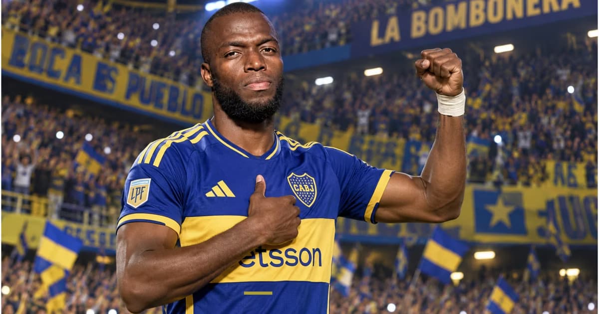 Enner Valencia en la Bombonera