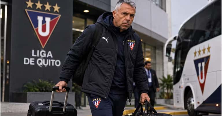 Gustavo Álvarez podría salir de Liga de Quito si no clasifica a la Copa Libertadores 2027