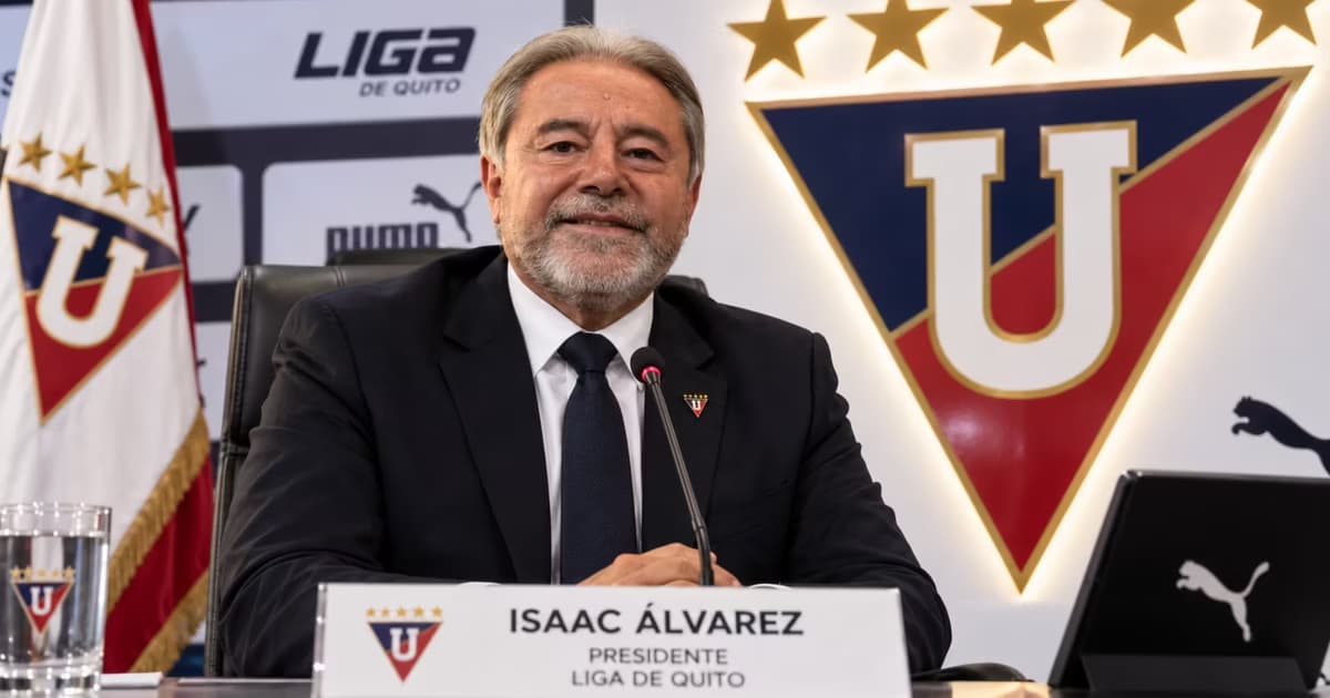 Isaac Alvarez como presidente de Liga de Quito