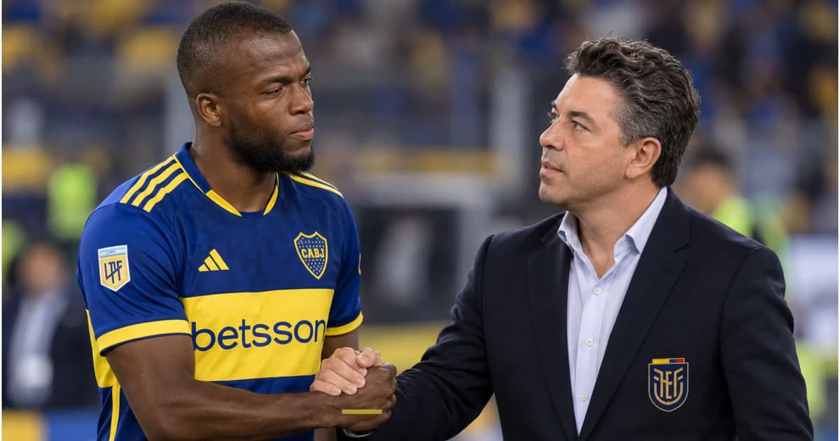 Enner Valencia y Marcelo Gallardo