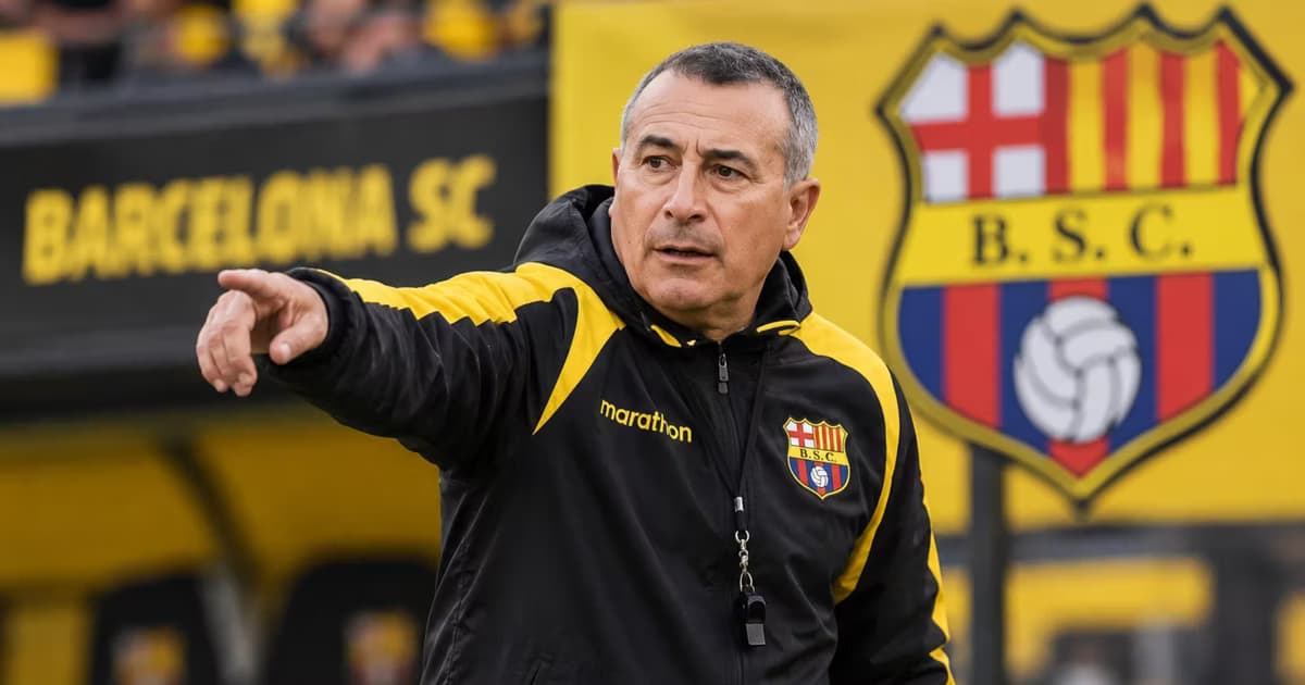 Guillermo Sanguinetti como DT de Barcelona SC