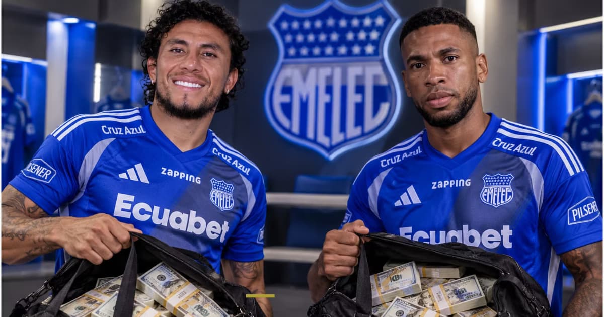 Joao Rojas y Ayrton Preciado en Emelec