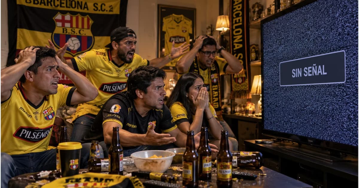 Los hinchas de Barcelona SC sin señal