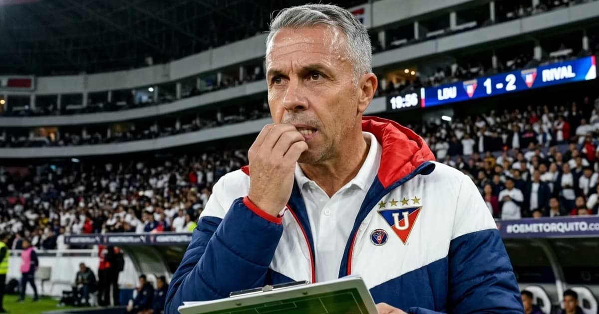 Gustavo Álvarez nervioso con LDU