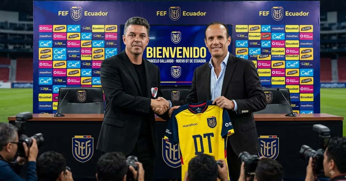 Francisco Egas y Marcelo Gallardo en su presentación