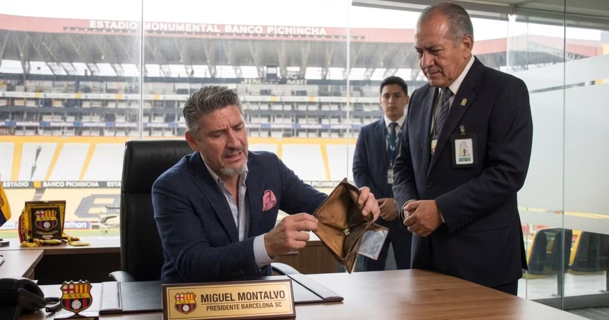 Marcelo Gallardo mostrando su billetera vacía a la gente del IESS