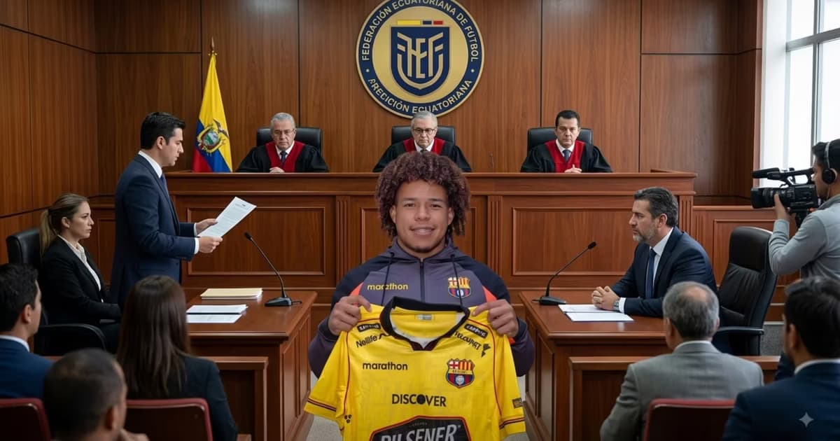 Erick Mendoza delante del tribunal de la FEF