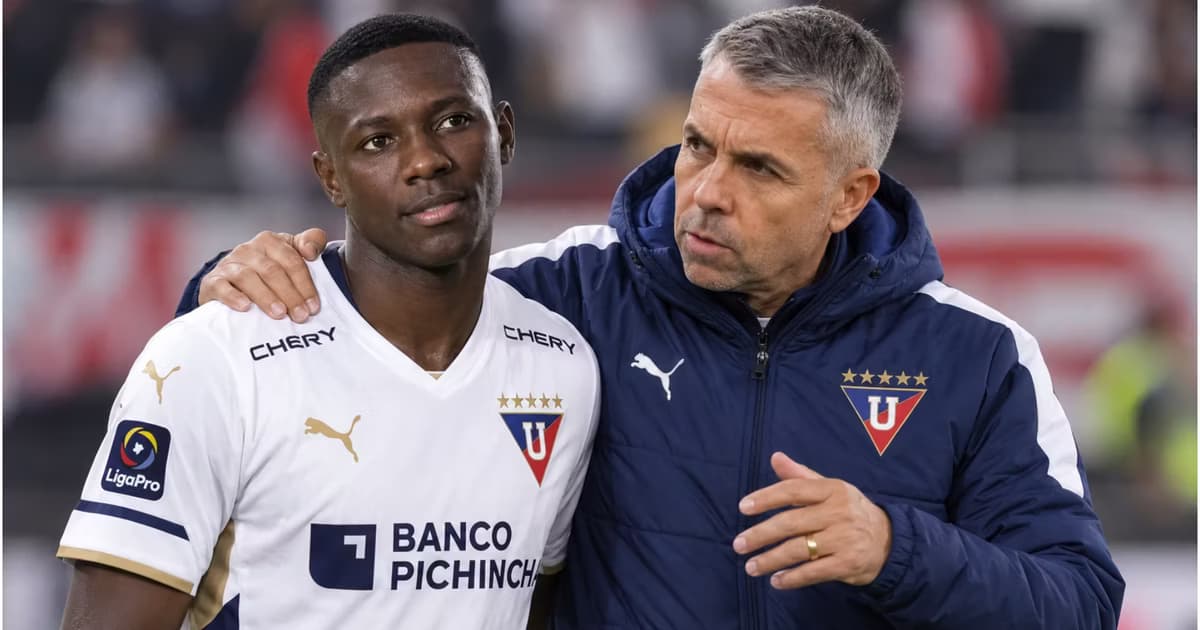 Janner Corozo y Gustavo Alvarez en LDU