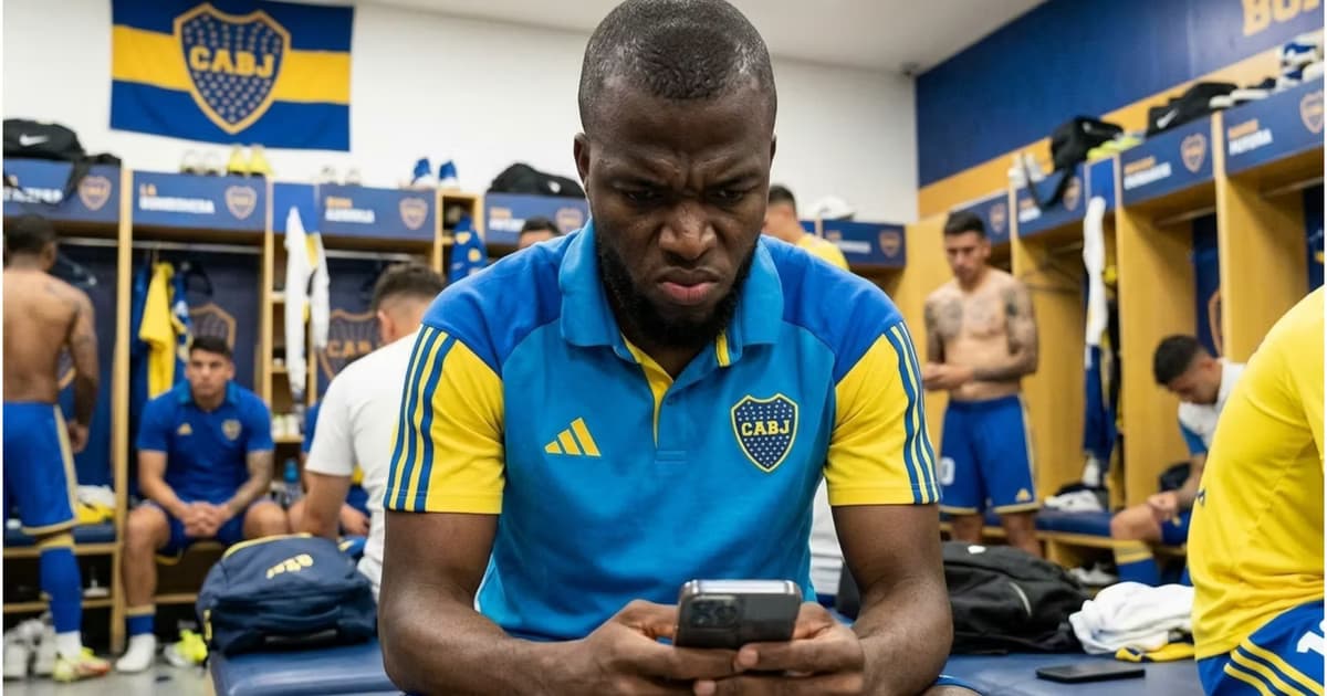 Enner Valencia enojado en el vestuario de Boca Juniors