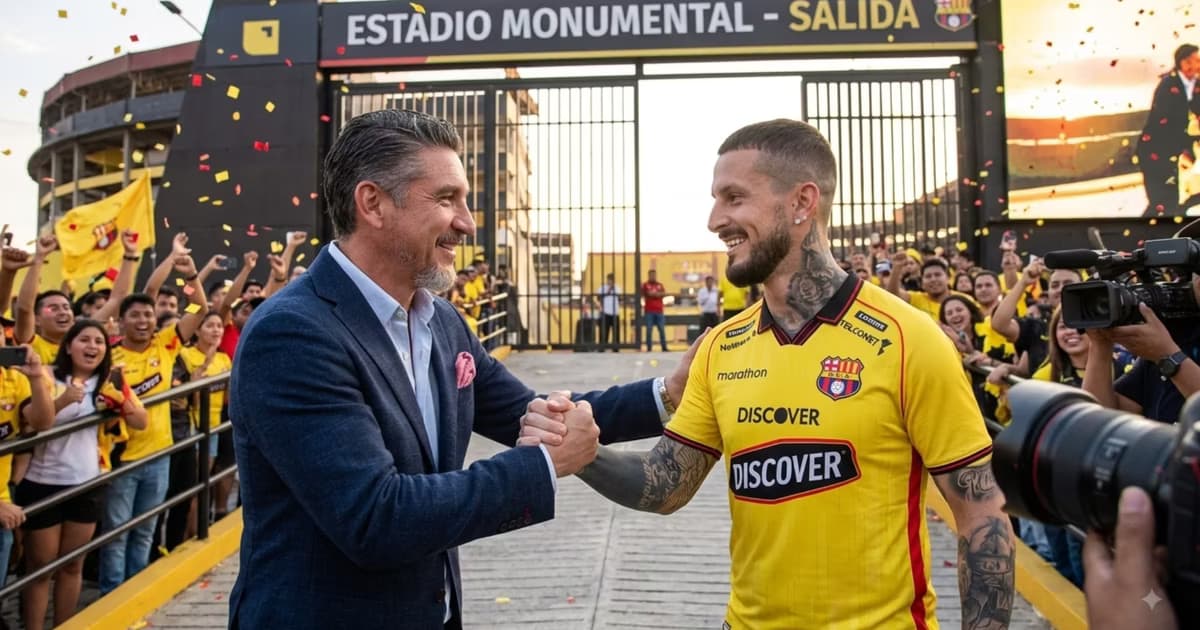 Miguel Montalvo y Darío Benedetto en la puerta de BSC