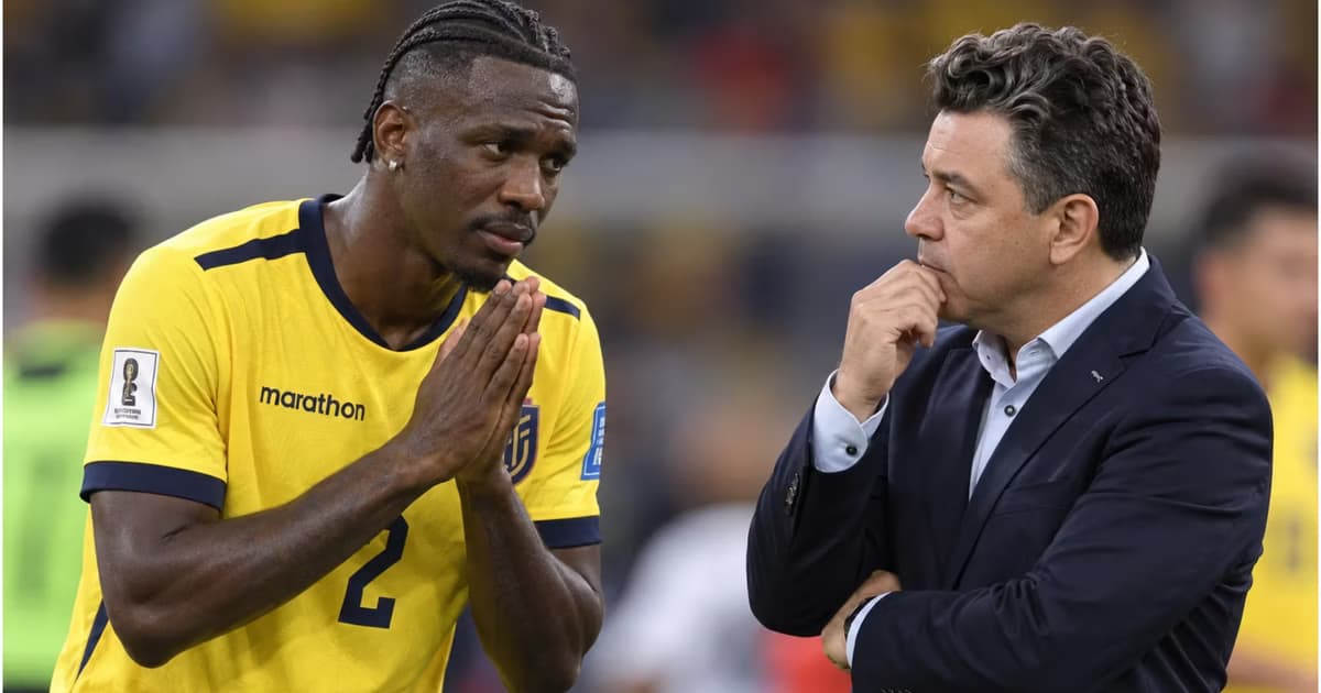 Jackson Porozo pidiendo perdón a Marcelo Gallardo