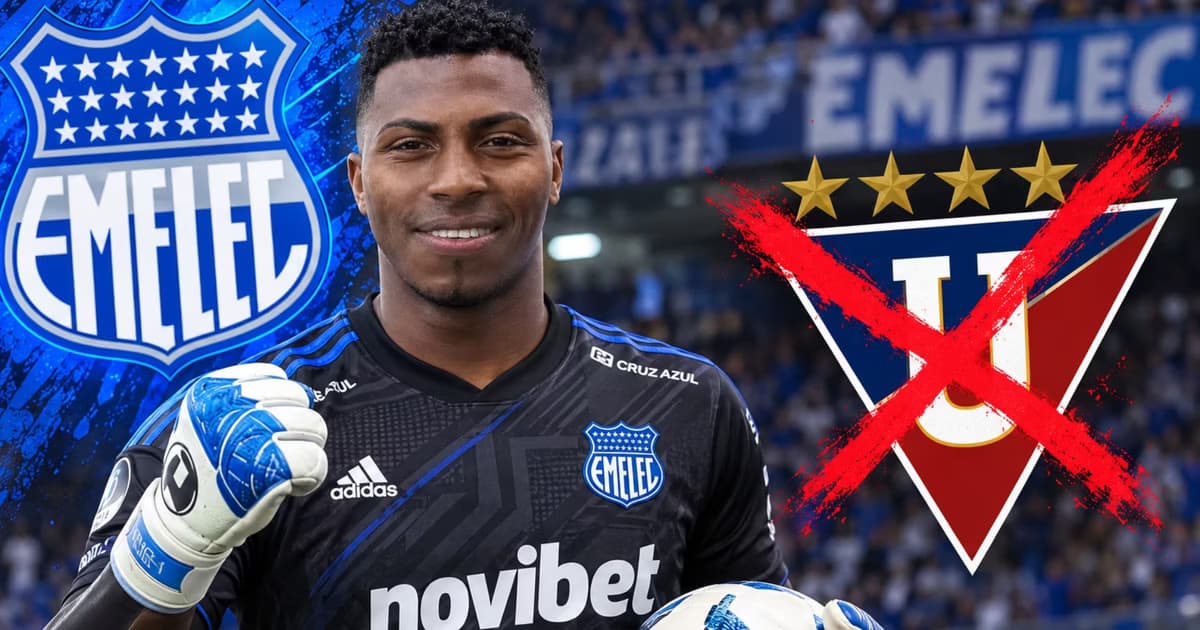 Pedro Ortiz y el escudo de LDU tachado