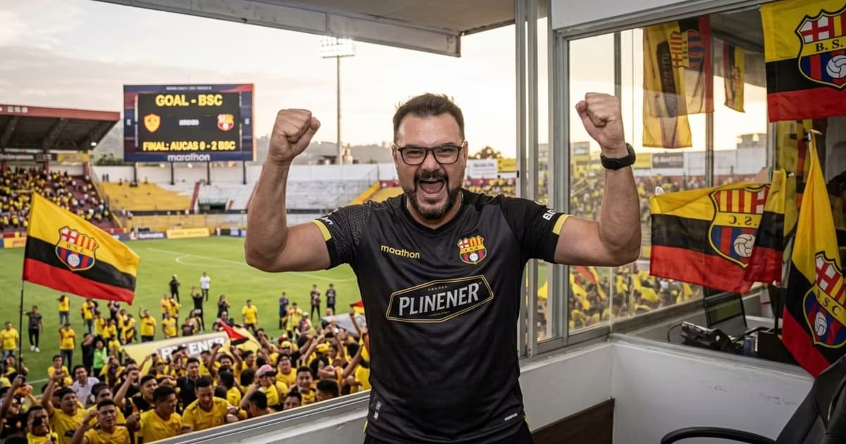 Pablo Trobbiani feliz por el triunfo de Barcelona SC