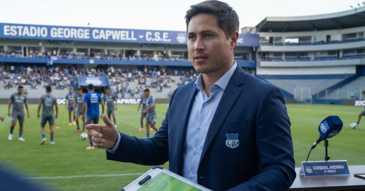Ezequiel Medrán como DT de Emelec