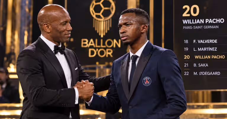 Willian Pacho terminó en el puesto 20 del Balón de Oro 2026 e hizo historia para Ecuador