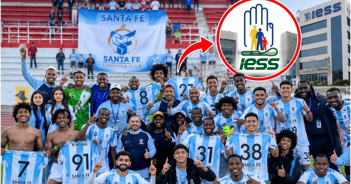 Los jugadores de Santa Fe y el IESS