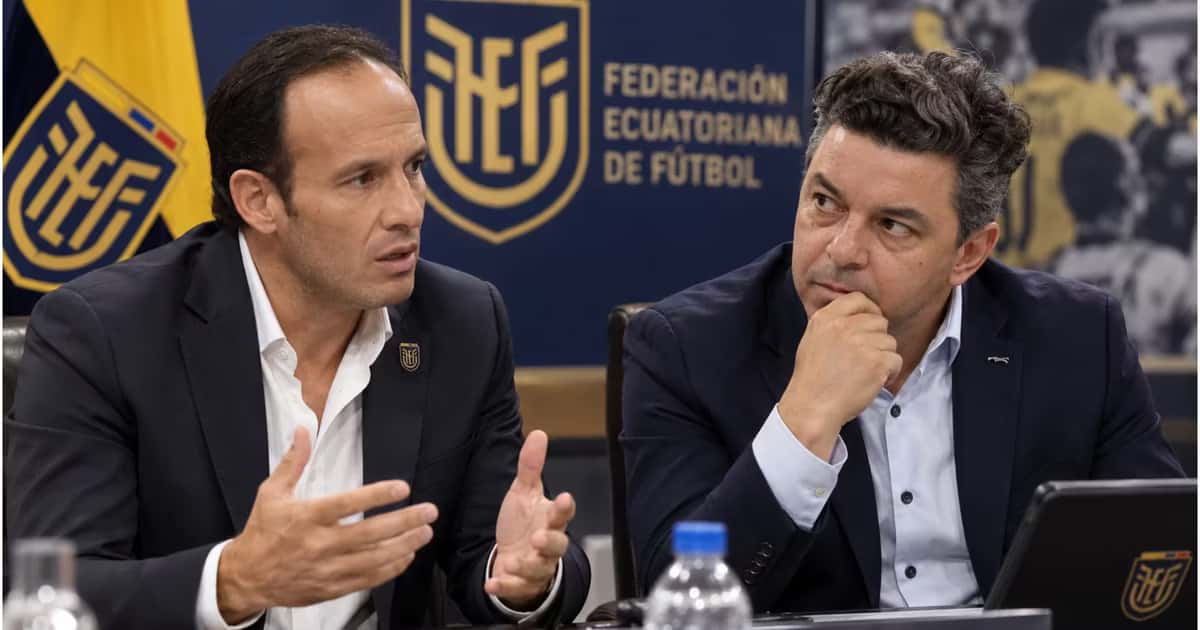Francisco Egas y Marcelo Gallardo hablando