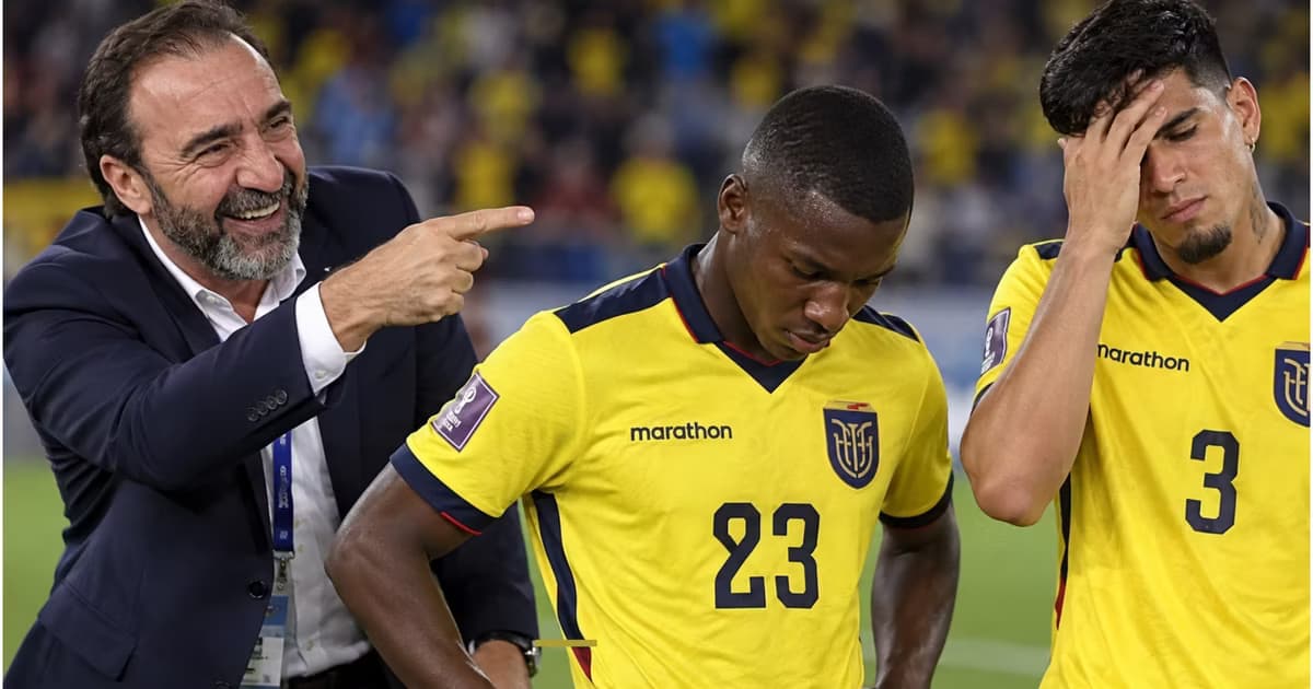Nassib Neme se ríe de Moisés Caicedo y Piero Hincapié