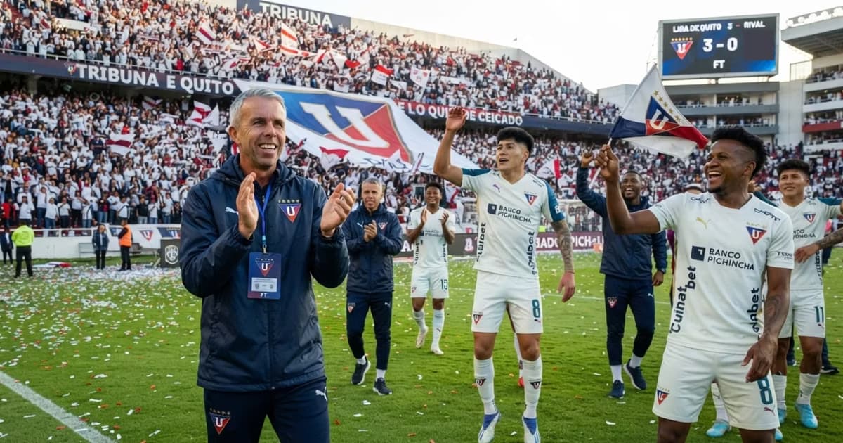 Liga de Quito celebrando