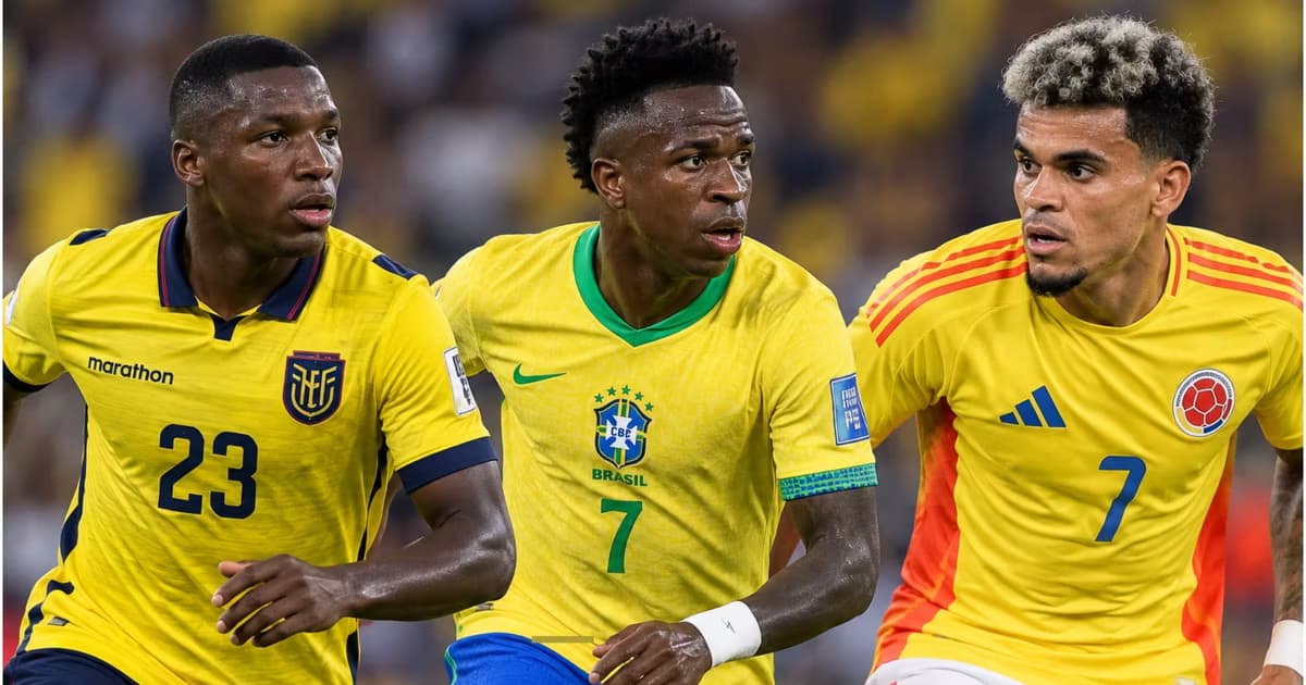 Moisés Caicedo, Vini JR y Luis Díaz