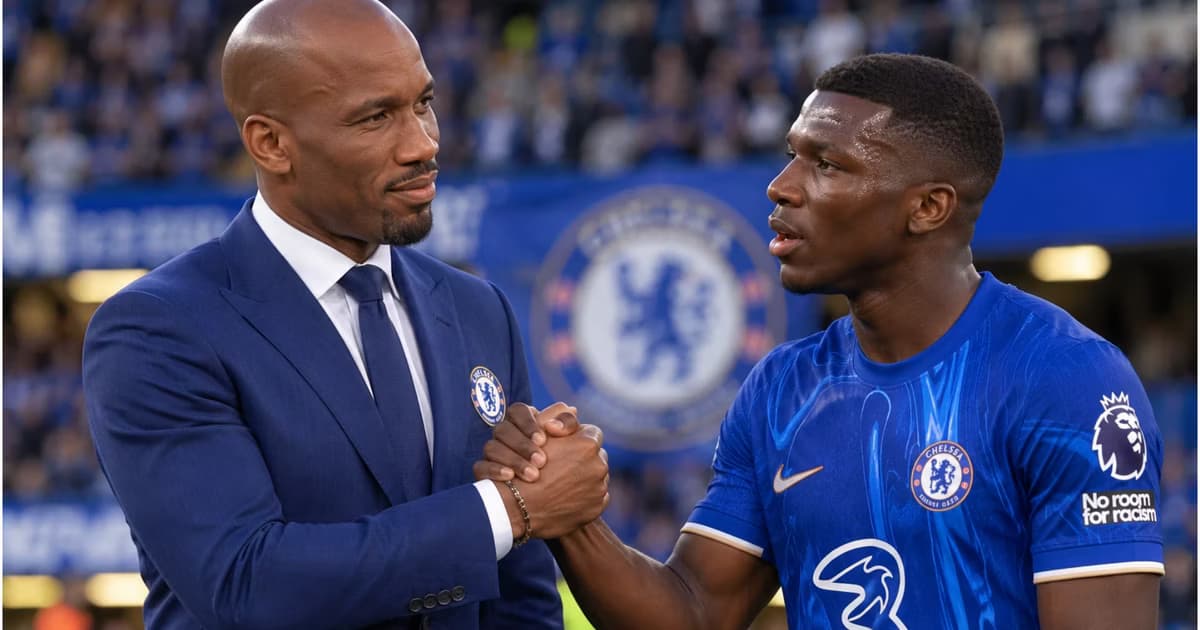 Didier Drogba y Moisés Caicedo