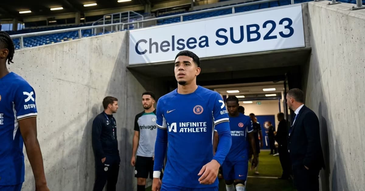 Kendry Páez con la sub23 del Chelsea