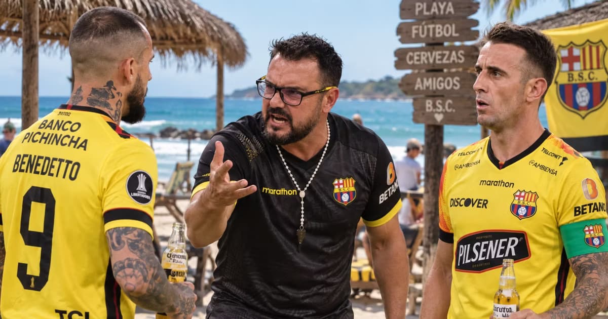 Darío Benedetto con Damián Diaz y Pablo Trobbiani en la playa