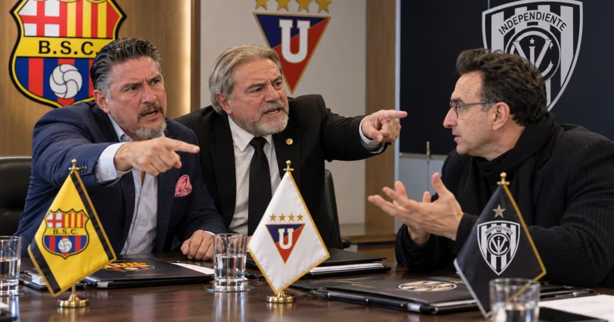 Miguel Montalvo e Isaac Alvarez apuntando contra Michel Deller