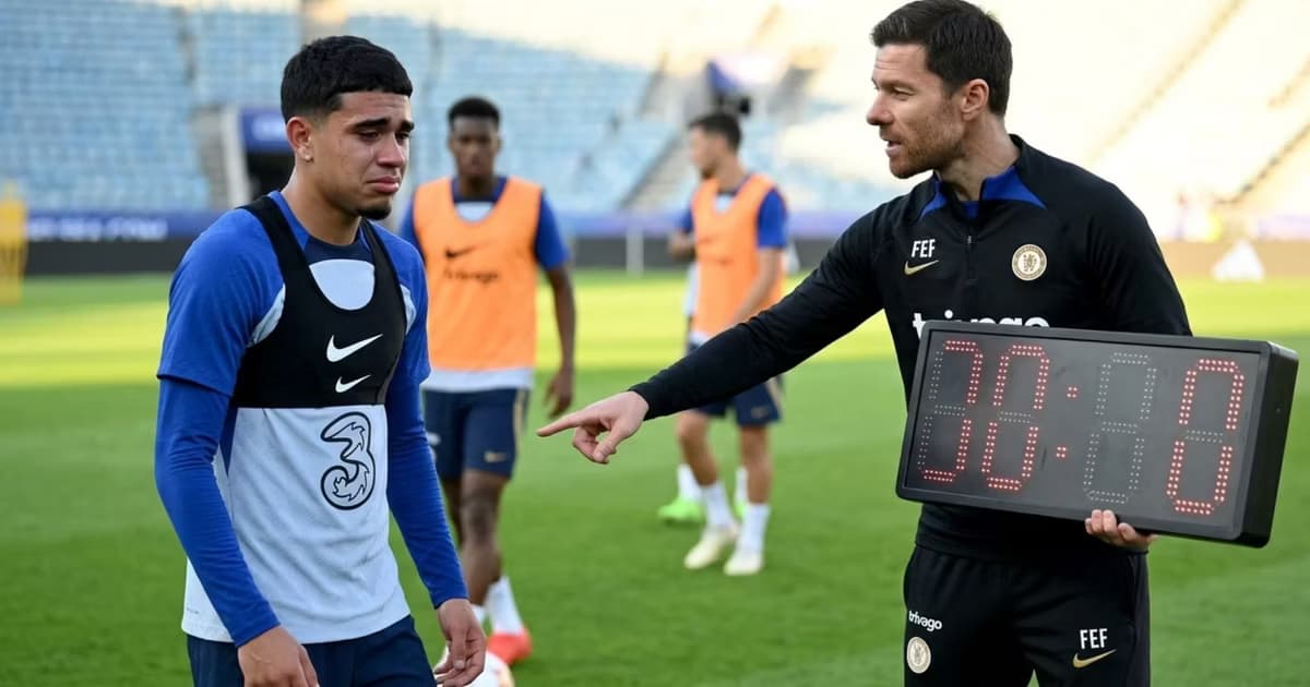 Kendry Páez entrenando con el Chelsea