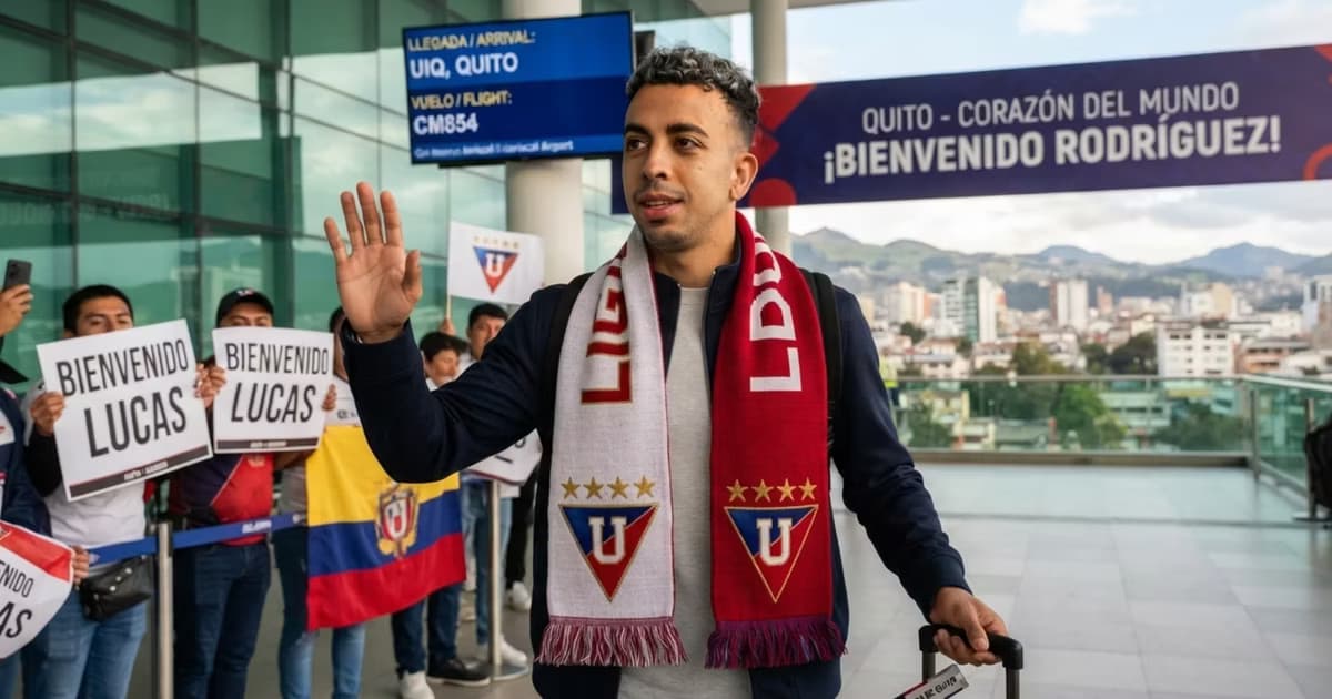 Lucas Rodríguez llegando a Quito