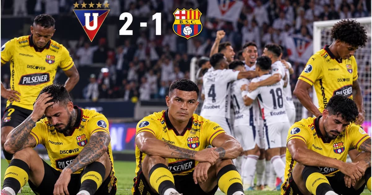 Los jugadores de Barcelona SC después de perder ante LDU